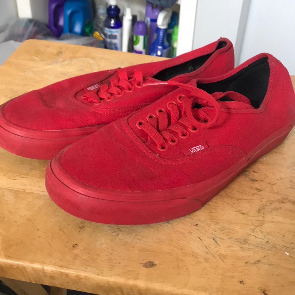 All red Vans